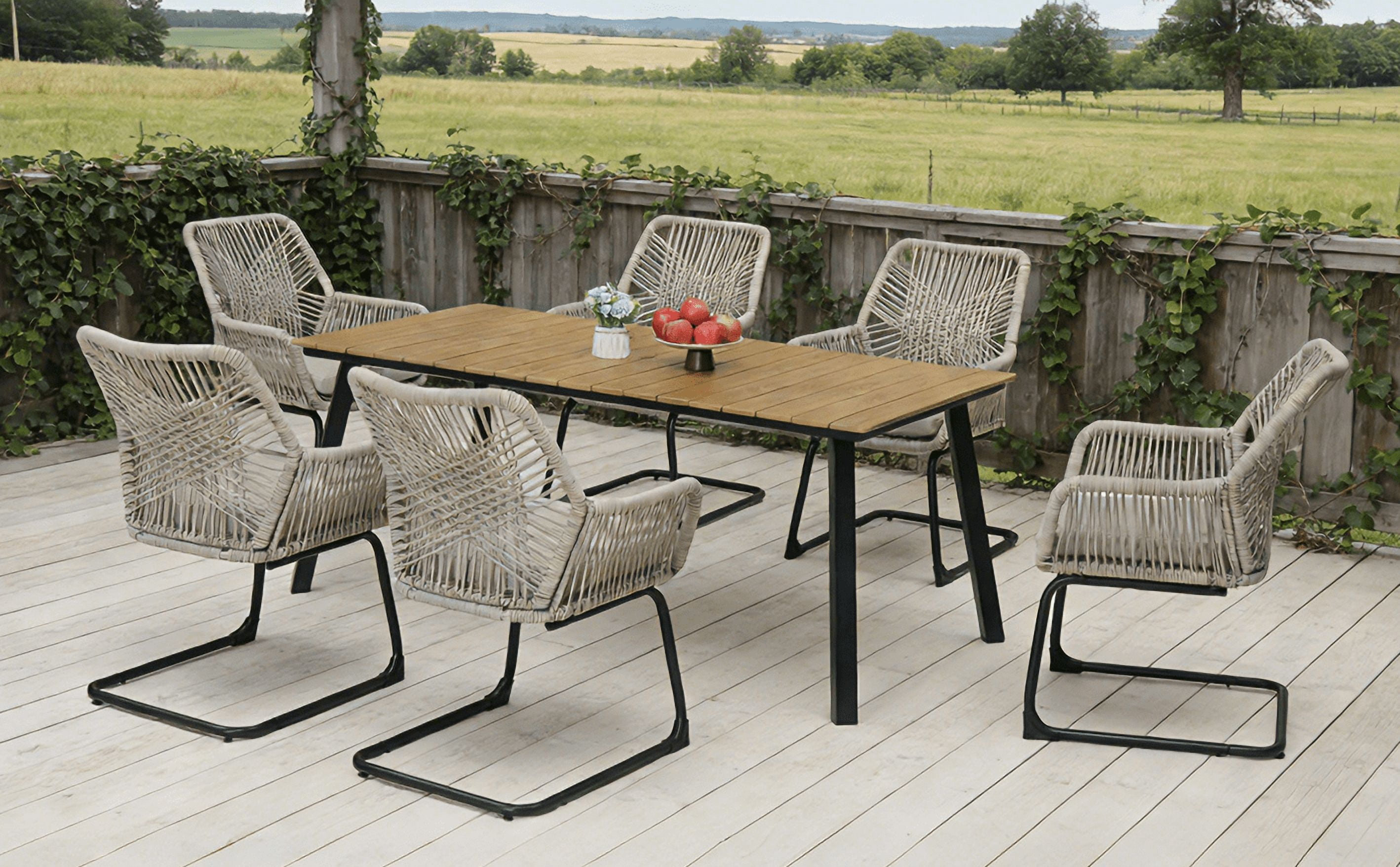 Outdoor Rattan Armchair, 2 Pack Cushioned Leisure Chair for Garden Balcony Patio, Grey