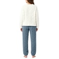 thumbnail image 4 of Miqool Womens Fuzzy Fleece Pajama Sets 2 Piece Long Sleeve Winter Warm Loungewear Sleepwear with Pocket, 4 of 9