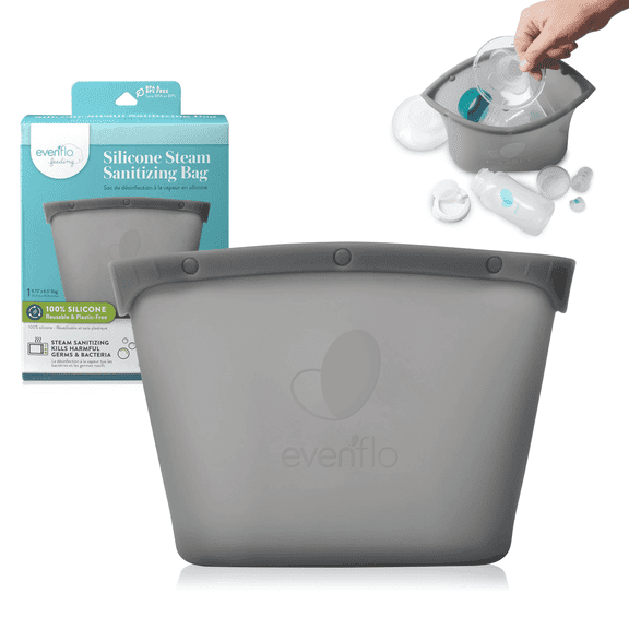 Evenflo Silicone Steam Sanitizing Bag – Reusable, Microwave Safe