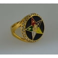 thumbnail image 3 of Masonic Rings Order of the Eastern Star Rings Gold Color w/ Black OES Ring, 3 of 3