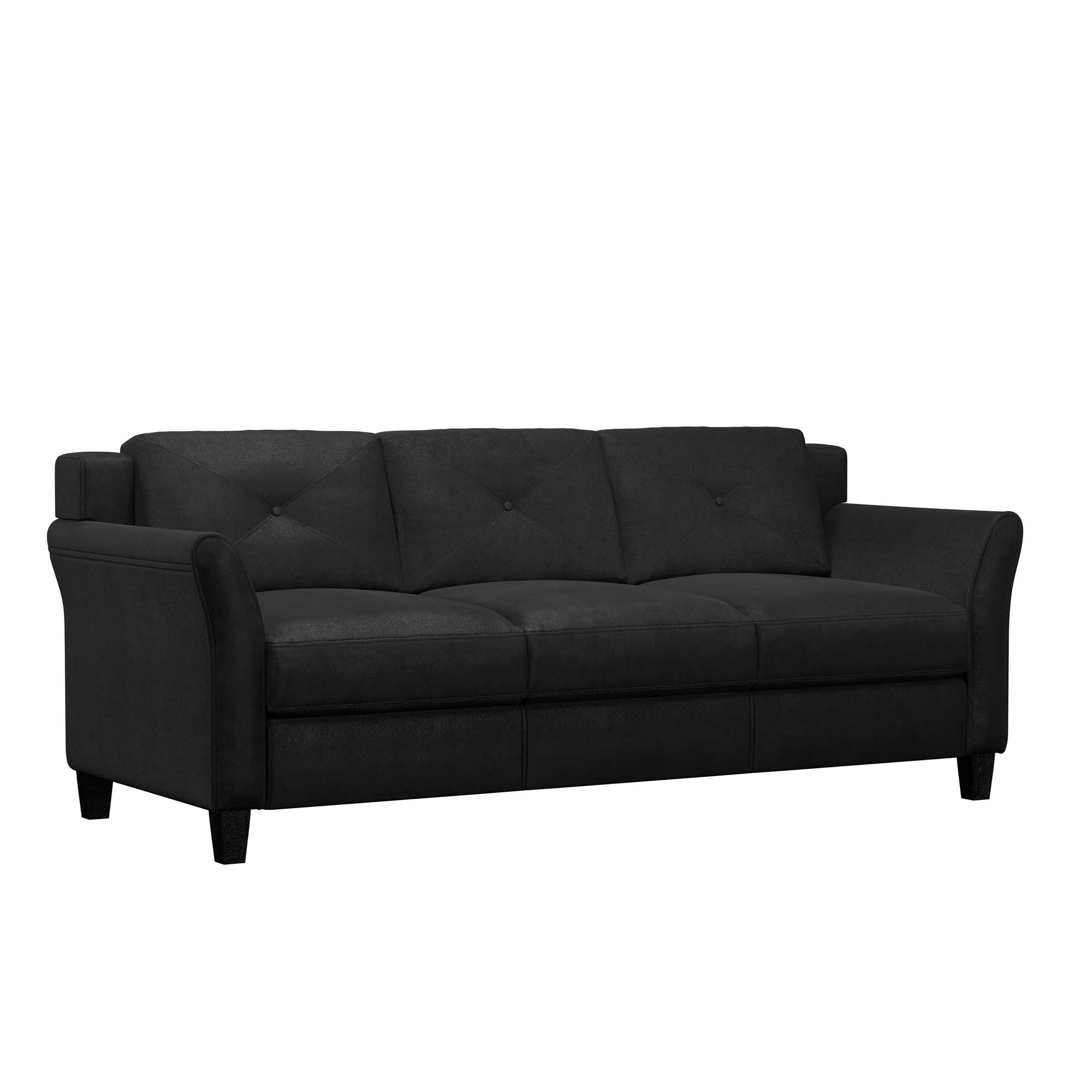 Lifestyle Solutions Taryn Curved Arms Sofa, Black Fabric - image 3 of 18