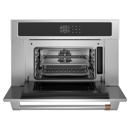 Café - 30" Built-in Single Electric Convection Pro Steam Wall Oven with True European Convection, Customizable - Stainless Steel