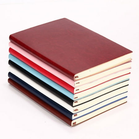 Personalized Leather Bound Journals 1Pcs Soft Cover PU Leather Notebook Writing Journal 100 Page Lined Diary Book,6 Color ()