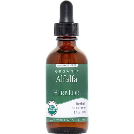 Herb Lore Organic Alfalfa Leaf Tincture – Alcohol Free Liquid Herbal Support Supplement
