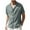 Gray, variant on WREESH Men's Linen Button Down Shirts Casual Fashion V-Neck Sleeve Breathable Shirts, Button Beach Short Sleeve Top Black