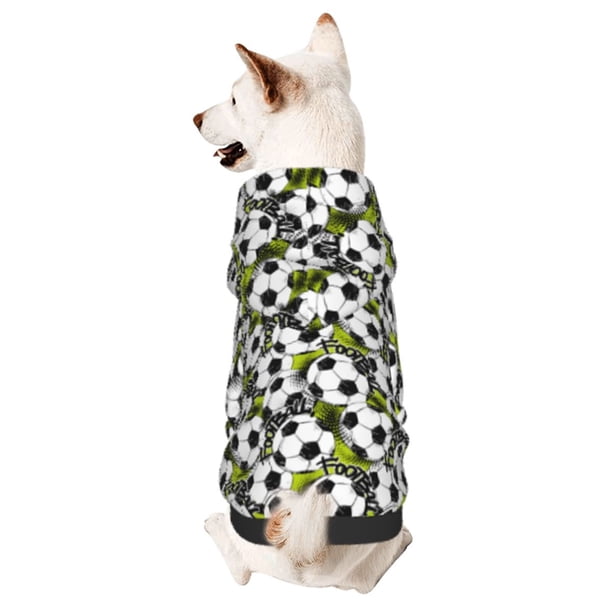 Balery Soccer and Football Sudadera con Capucha para Perros Pequeños – Ropa para Mascotas, Disfraz para Perros y Gatos, Ideal para Fiestas y Cosplay-X-Large