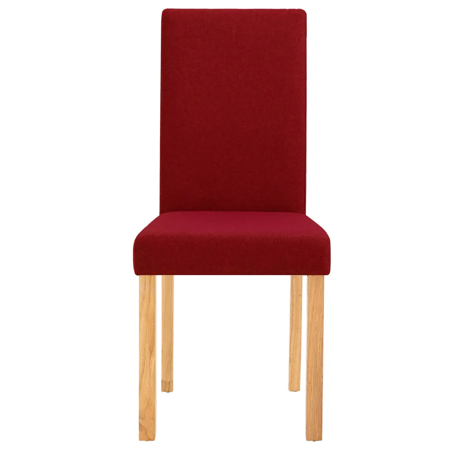 Canddidliike 6pcs Classic Upholstered Accent Dining Room Chair, Diner Chairs with Solid Wood Legs - Wine Red Fabric