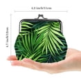 thumbnail image 2 of Leaves Elegant Microfiber Coin Purse with Zinc Alloy Jaws - 4.3x4.7 in/11x12 cm Size - Sleek and Durable Wallet for Coins and Small Essentials, 2 of 7