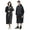 Black, variant on Rain Ponchos for Adults Reusable, 2 Pcs EVA Raincoats for Women Men with Hood and SleevesWhite