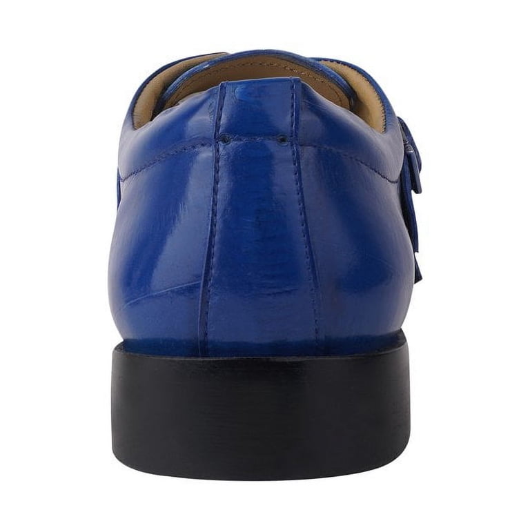 LIBERTYZENO Crisscross Buckle Gradient Blue Donna Mens shoe Sz 9.5 LIBERTYZENO Mens Dress Male Double Monk Strap Shoes, ROYAL  main image 2