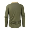 thumbnail image 7 of ZCFZJW Half Button Up Tactical Henley Shirts for Mens Retro Solid Lightweight Long Sleeve Pullover Sweatshirts Stylish Slim Workout Tees Tops Army Green XL, 7 of 7