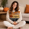 thumbnail image 7 of PYURTEP Halloween Pillow Cover, Trick‑or‑Treat Print Throw Pillow Case, Soft Decorative Pillowcase for Halloween Decoration, 7 of 7