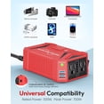 thumbnail image 6 of BESTEK 300W Car Power Inverter DC 12V To 110V AC Pure Sine Wave Dual USB Fast Charge Safety Certification, Red, 6 of 7