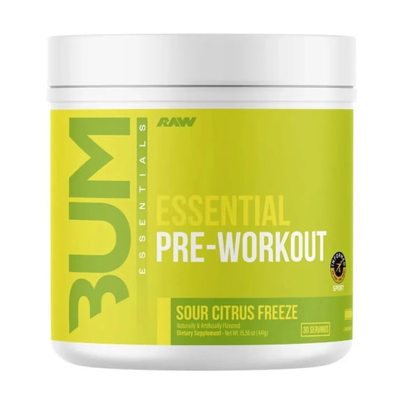 PRE ENTRENO RAW CBUM ESSENTIAL 30 SERVICIOS SABOR  SOUR CITRUS FREEZE