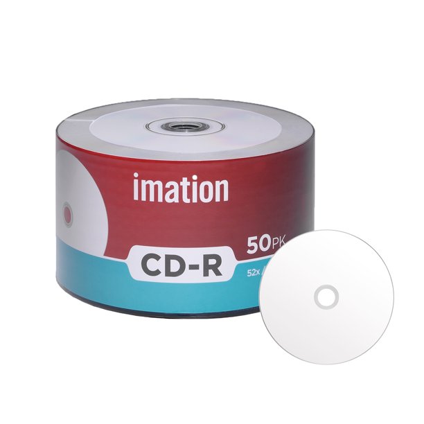 50-pack-imation-cd-r-52x-700mb-80min-white-inkjet-hub-printable-blank