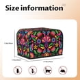 thumbnail image 5 of Lsque Colorful Floral Embroidery Mexican Print 2 Slice Toaster Cover , Kitchen Appliance Dustproof Protector , Toaster Protector Dustproof Kitchen Appliance Cover, 5 of 7