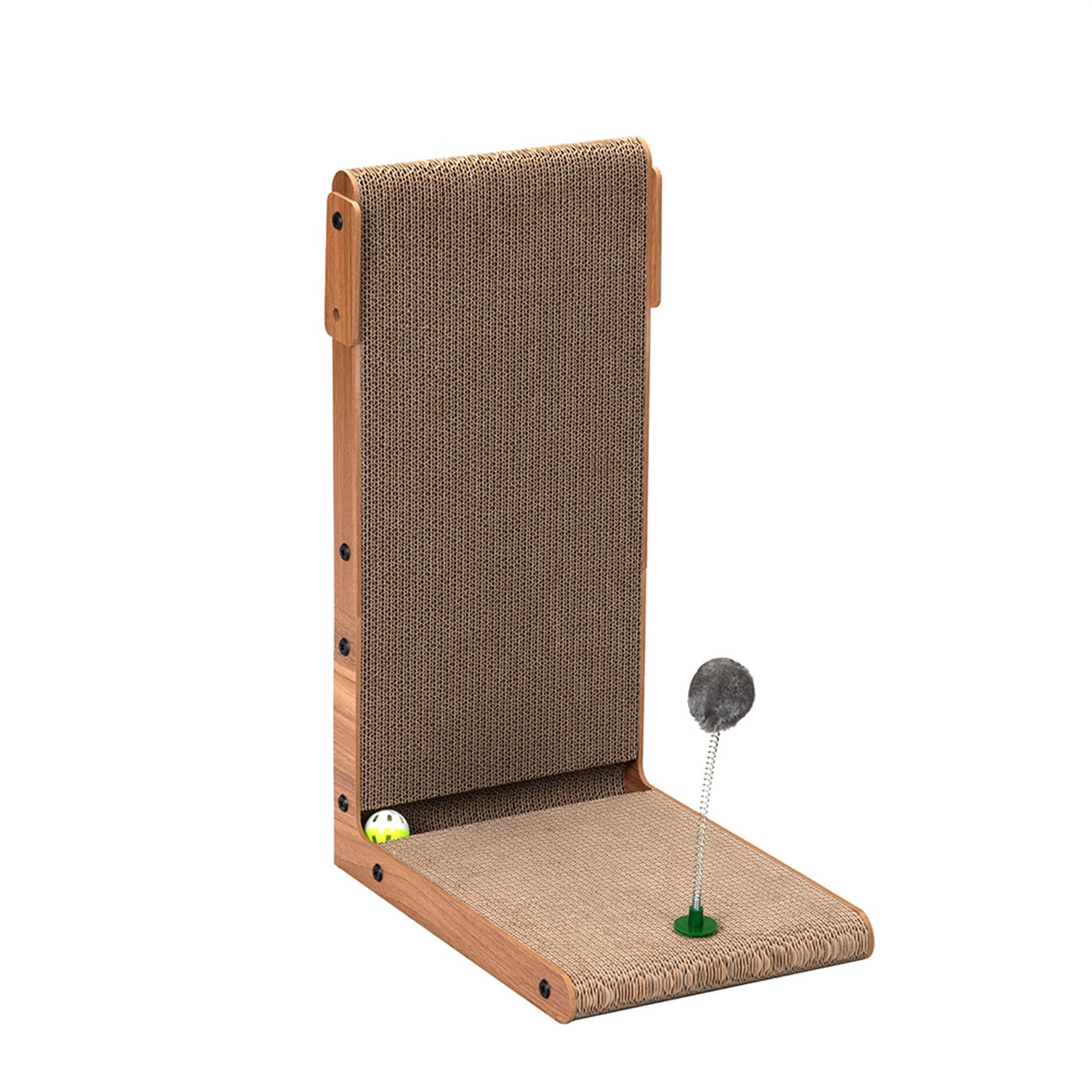Pefilos Cat Scratching Post Toy Cardboard for Jumbo Adult Cats, Cat Scratcher for Furniture Lounge, Scratch Pad with Catnip, Cat Bed Couch for House, Brown Pefilos Cat Scratching Post Toy Cardboard for Jumbo Adult Cats, Cat Scratcher for Furniture Lounge, Scratch Pad with Catnip, Cat Bed Couch for House, Brown