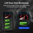 thumbnail image 3 of 3 Port Fast Quick Charge QC 3.0 USB Hub Wall Charger + LED Digital Display(3 PACK), 3 of 9