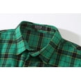 thumbnail image 4 of SSLR Flannel Shirts for Men, Long Sleeve Button Down Shirt Lightweight Plaid Brushed Casual, 4 of 8