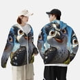 thumbnail image 4 of Rocae Joyful Animated Bird Breathable Sun Protection Hoodie Quick-Dry Lightweight Long Sleeve Hoodie Unisex Running Sports Shirt-X-Large, 4 of 7