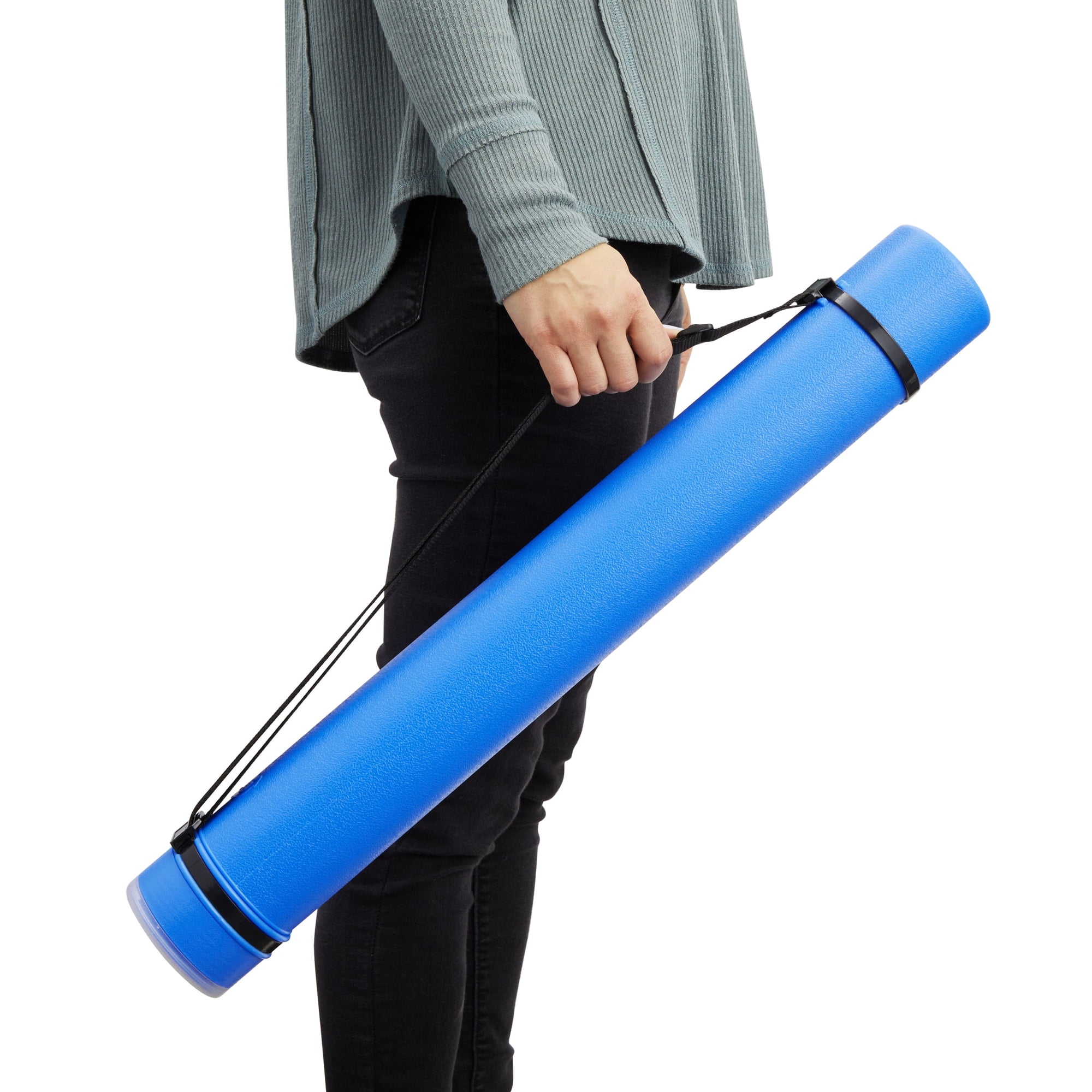 Poster Tube with Strap, Blue Expandable Storage Tube (24 to 40