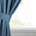 thumbnail image 3 of Superior Blackout Solid Light Filtering Grommet Curtain Panel Set, 46" x 84", Denim Blue, 3 of 14