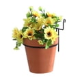 thumbnail image 2 of WHAMVOX Wall Planter Brackets Balcony Planters Wall Hanging Brackets Metal Round Flower Box Shelf, 2 of 8