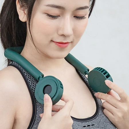 

MyBeauty Portable USB Hand Free Neckband Hanging Cooling Fan Running Hiking Summer Cooler