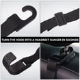 thumbnail image 3 of OUNONA 2Pcs Car Back Seat Hooks Black Multi Functional Vehicle Storage Organizer Hooks, 3 of 4