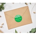 thumbnail image 2 of Darling Souvenir Round 45 Pieces Hearts Save The Date Stickers Wedding Personalized Bride Groom Names And Date Envelope Seals - Green, 2 of 4