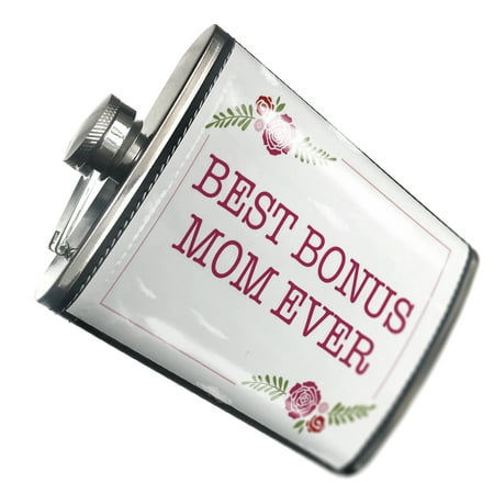 

NEONBLOND Flask Best Bonus Mom Ever Mother s Day Red Roses
