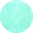 thumbnail image 1 of Ahgly Company Machine Washable Indoor Round Persian Turquoise Blue Traditional Area Rugs, 7' Round, 1 of 4