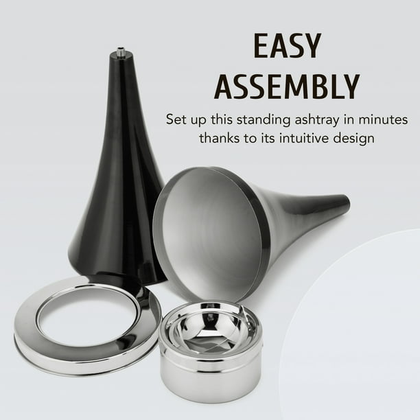 Outdoor Ashtray: Floor Standing, Self-Cleaning, Contemporary Retro