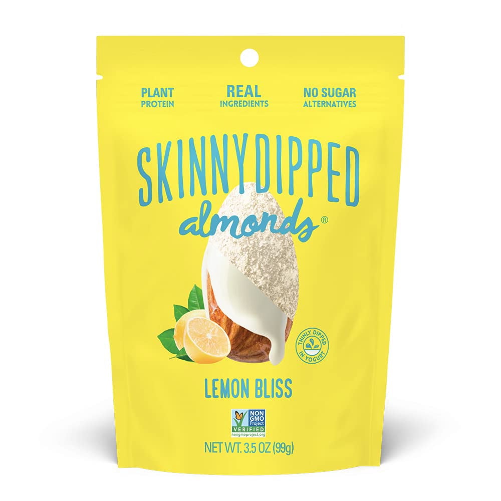 SkinnyDipped, Skinny Dipped Almonds, Lemon Bliss, 3.5 oz Pack of 4