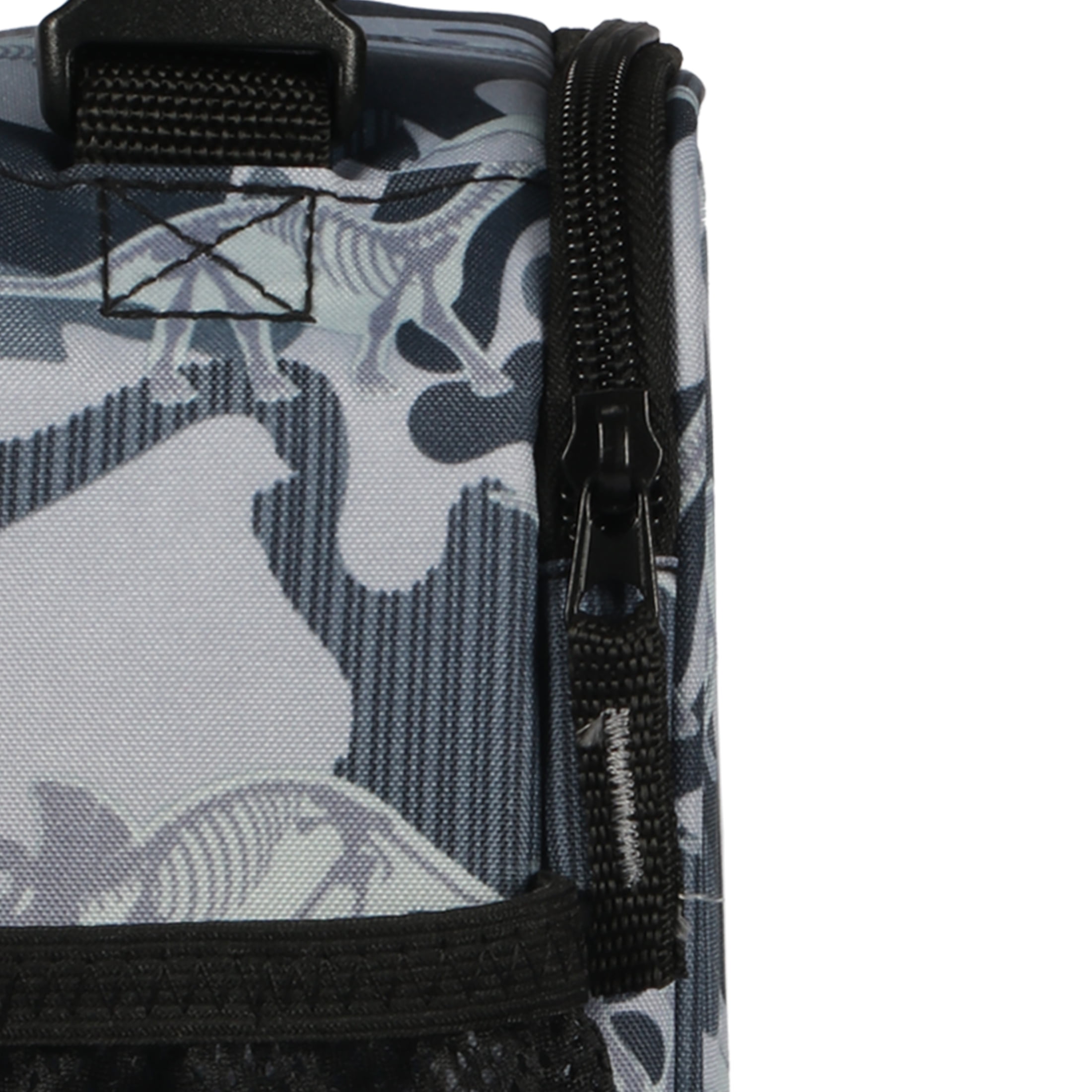 Your Zone Unisex Gray Dinosaur Camo Insulated Polyester Reusable Lunch Bag