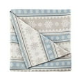 thumbnail image 3 of Woolrich Flannel Cotton Sheet Set, Queen, Blue Snowflake, 3 of 10