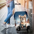 thumbnail image 3 of Hello Winter Chihuahua Welcome Snowy Night Watercolor Vintage Travel Luggage Cover Dog Lover Gifts Idea Suitcase Dust Protective Decor - 01011, 3 of 5