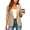 Khaki, variant on Women Office Work Blazer Assorted Solid Colors One‑Button 3/4 Sleeve Lightweight Fitted Tailored Casual Summer Business Jacket Khaki L