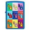 Sky Blue Matte Pop Art Design