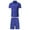 Sapphire Blue, variant on HAOYUNL Mens 2Pcs Short Sleeve Set Zip Cardigan and Shorts Sets Two Piece Summer Casual Outfits Tracksuit Set for Men M-3XL