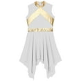 thumbnail image 4 of MSemis Robe de Danse Sans Manches pour Filles, Costume de Culte, Robe d'Église 6-16 Ans Blanc 16, 4 of 6