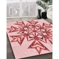 thumbnail image 3 of Ahgly Tapis Rectangulaire Lavable en Machine Rouge Pamplemousse Transitionnel, 2 Pieds x 5 Pieds, 3 of 7