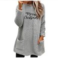 thumbnail image 2 of LSLJS Hauts Thermiques pour Femmes, Blouse à Col Rond et Imprimé d'Hiver avec Poche, Manches Longues Chaudes, 2 of 4