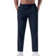 thumbnail image 2 of Pantalones largos para hombre, de color liso, de seda helada, elásticos, con cordón, informales, deportivos, para hombre, 2 of 5