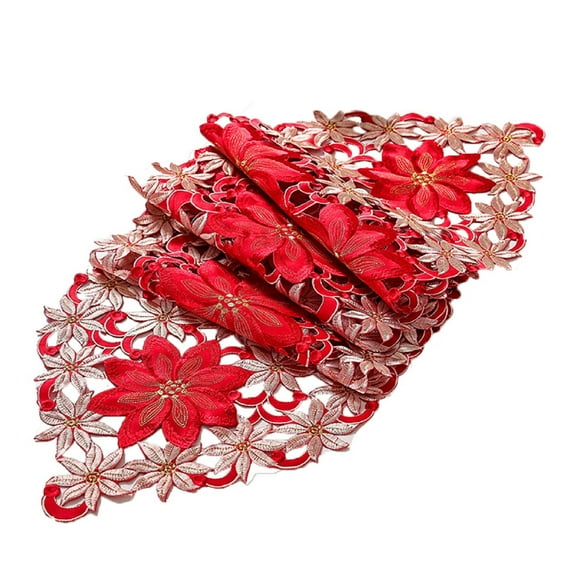 Christmas Dining Coffee Table Cover Xmas Tree Flower Table Cloth Koliday Party Table Runner Kitchen Christmas Table Top Decorating