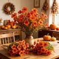 thumbnail image 2 of Halloween Sale Clearance!Fall Decorations, Two In One Pack Artificial Flowers For Garden And Balcony Decoration Potted Ornaments Violet And Bundle Combination Thanksgiving Bouquet Decorations, 2 of 7