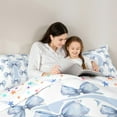 thumbnail image 4 of Feelyou Kawaii Monogrammed D Twin Bedding Sets 7-Piece for Teens, Fashion Bowknot Ribbon Bedding Comforter Set, Cute Princess Style Reversible Sheet Sets, Super Cozy Room Decor, 4 of 8