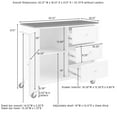 thumbnail image 5 of Crosley Furniture Soren Solid Granite Stone Top Kitchen Island/Cart in White, 5 of 19