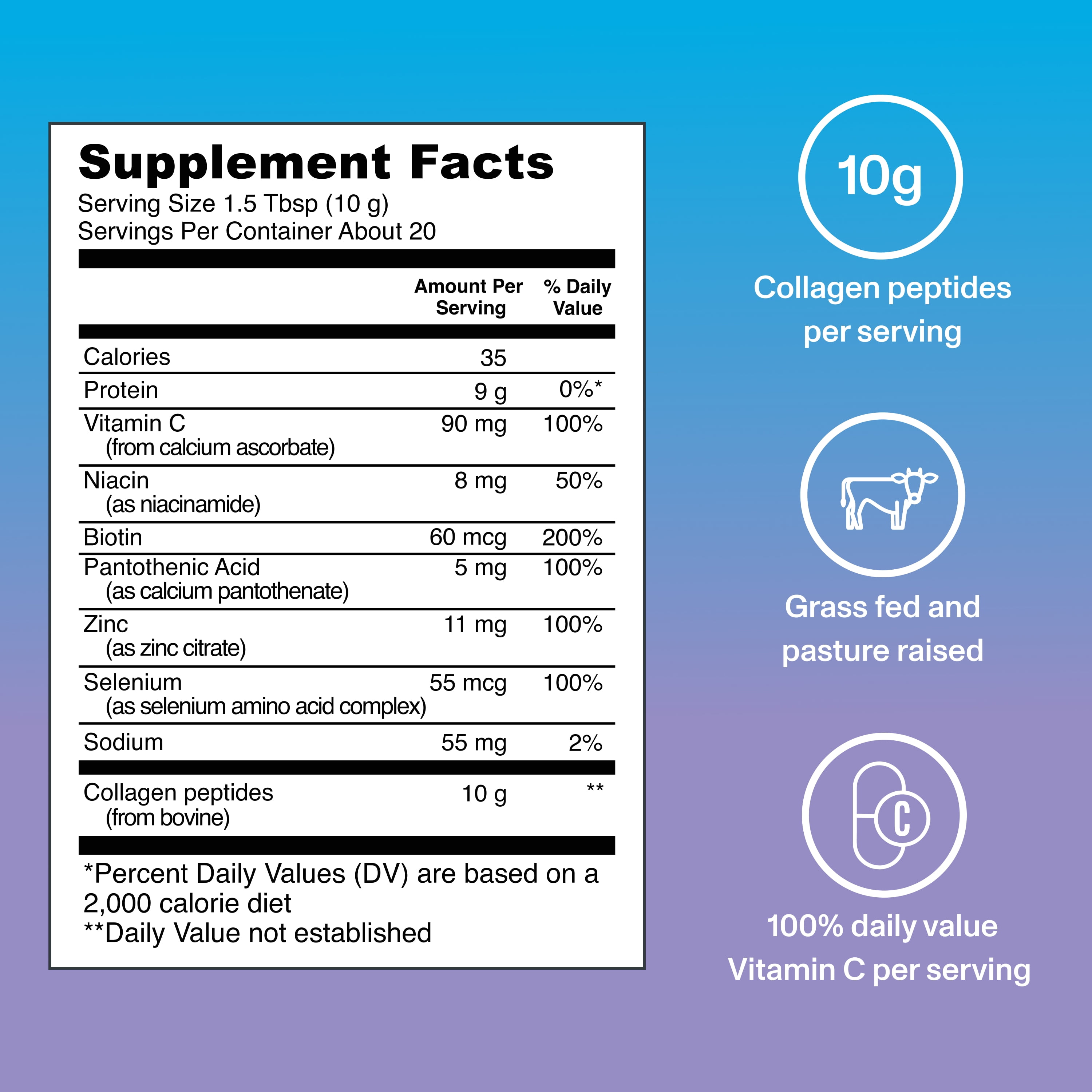Vital Proteins Collagen Peptides + Beauty Supplement Powder with Vitamin C and Biotin, for Hair, Skin, and Nails, Unflavored, 7.37 oz
