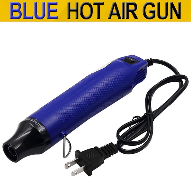 Pistola de aire caliente estándar americana con enchufe plano de 110 V de color, película termorretráctil, sello de goma para cerámica blanda, polvo convexo, herramienta de bricolaje, secador de pelo